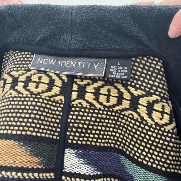 Vintage 1980s/90s Boho Woven Cotton Tapestry Crop Blazer Jacket - Picture 6 of 6